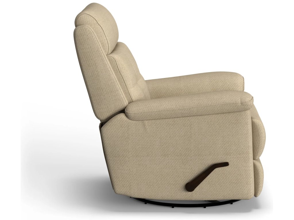 Sophisticated Fabric Swivel Gliding Recliner - image 2
