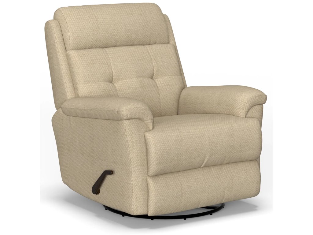 Sophisticated Fabric Swivel Gliding Recliner - image 3