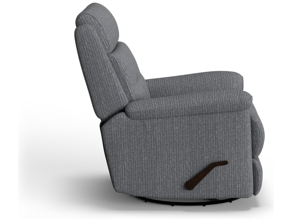 Sophisticated Fabric Swivel Gliding Recliner - image 5