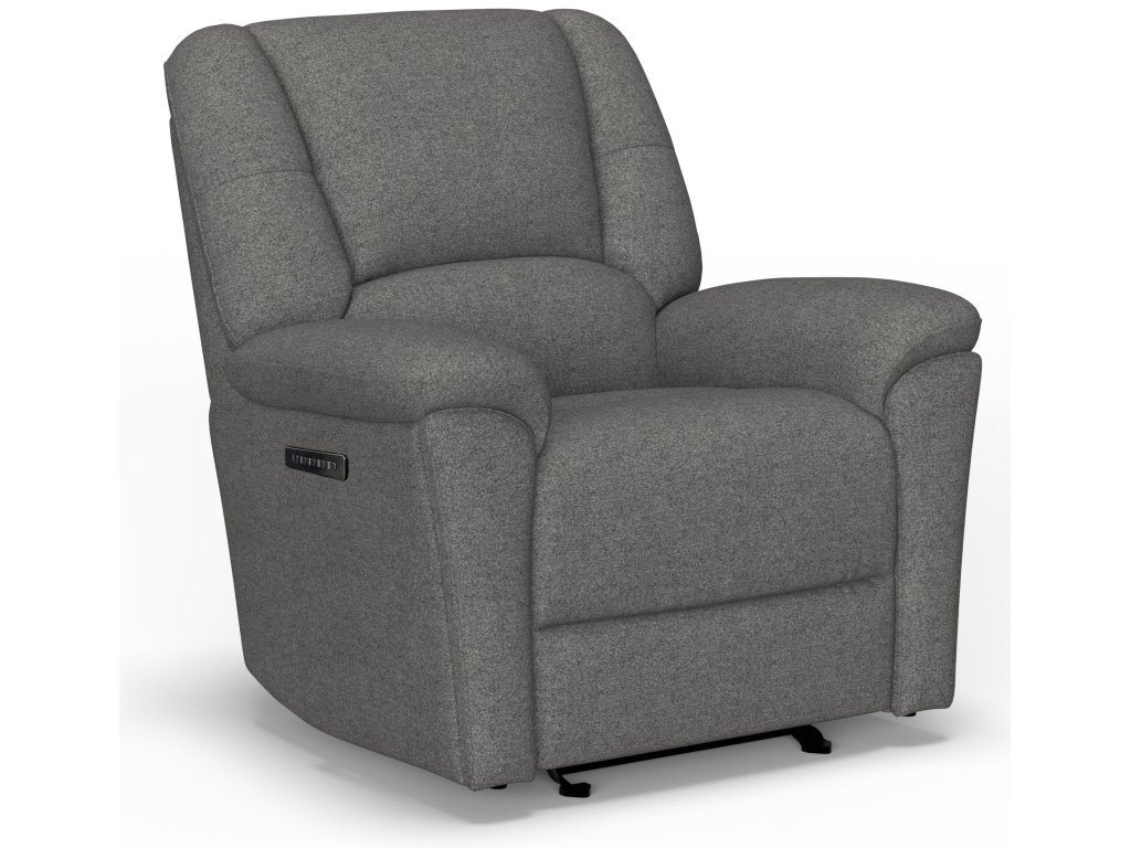 Plush Fabric Power Gliding Recliner with Power Headrest & Lumbar - main image