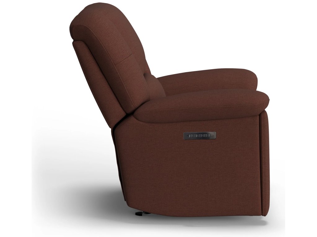 Plush Fabric Power Gliding Recliner with Power Headrest & Lumbar - image 2