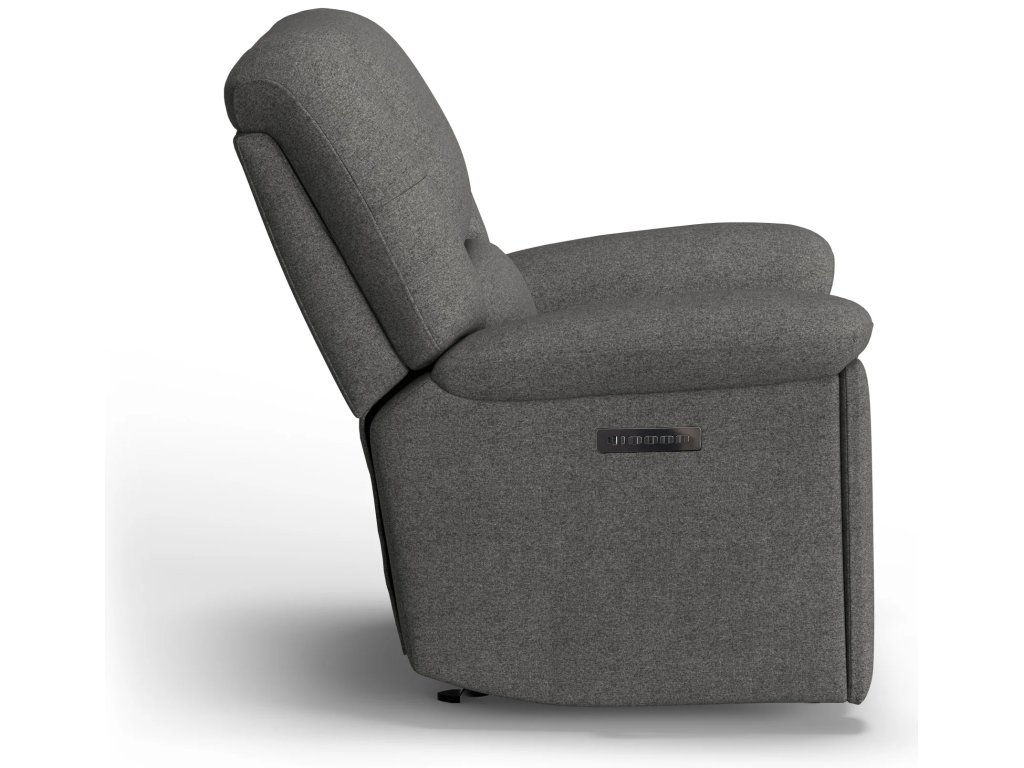 Plush Fabric Power Gliding Recliner with Power Headrest & Lumbar - image 5
