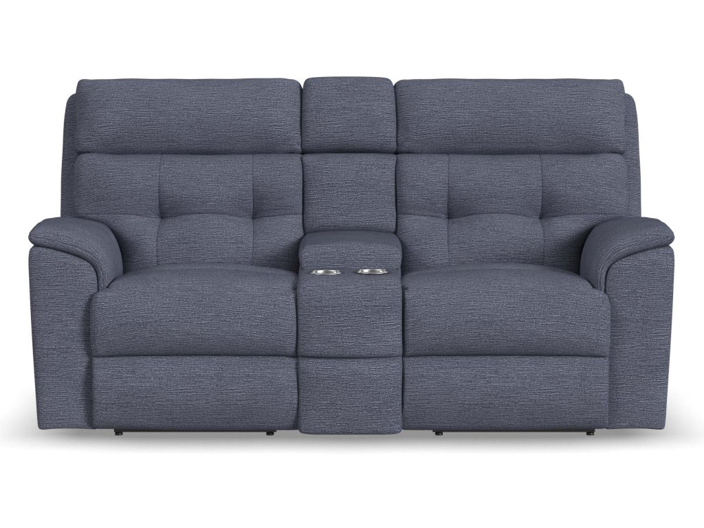 Mason Fabric Power Reclining Loveseat with Console & Power Headrests - image 1