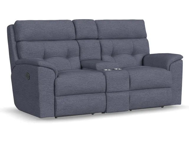 Mason Fabric Power Reclining Loveseat with Console