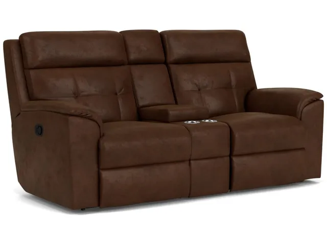 Mason Fabric Reclining Loveseat with Console