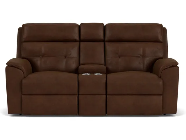 Mason Fabric Reclining Loveseat with Console - Alternative View