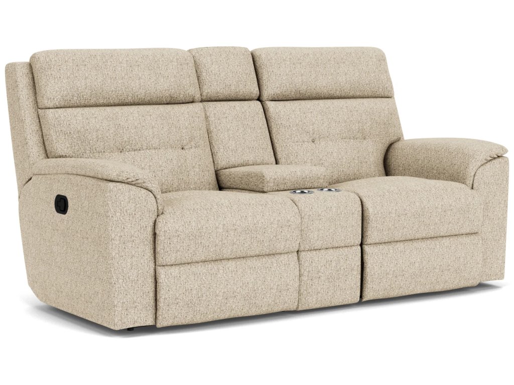 Mason Fabric Reclining Loveseat with Console - image 3