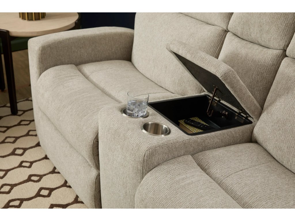 Score Fabric Power Reclining Loveseat with Console & Power Headrests & Lumbar - image 4