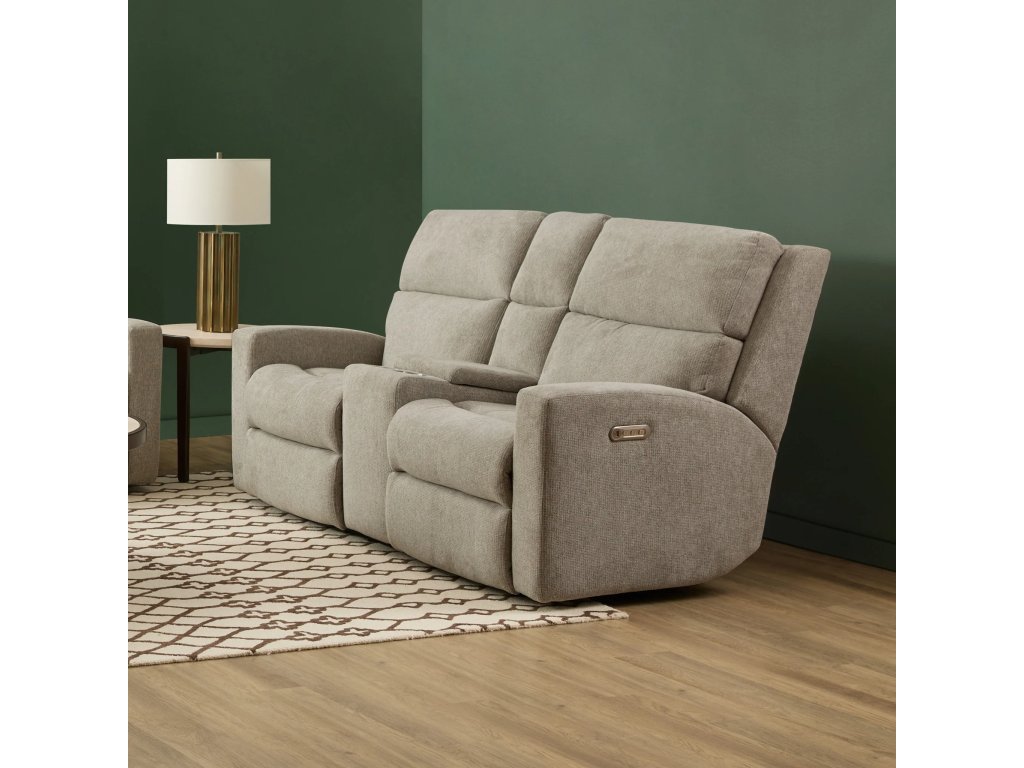 Score Fabric Power Reclining Loveseat with Console & Power Headrests & Lumbar - image 5