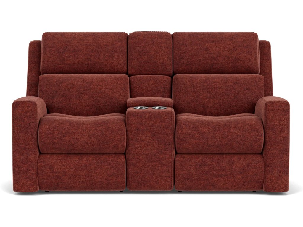 Score Fabric Power Reclining Loveseat with Console & Power Headrests & Lumbar - image 7