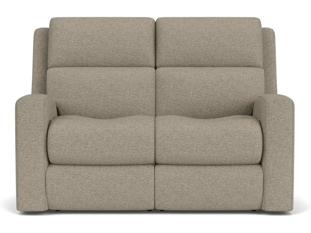 Score Fabric Power Reclining Loveseat with Power Headrests & Lumbar