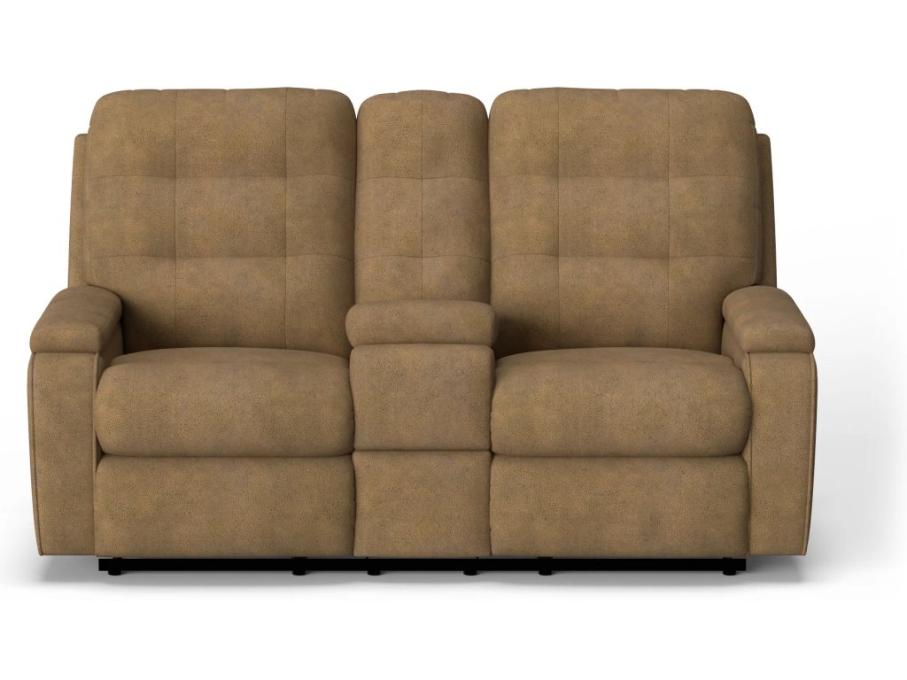 Kerrie Fabric Power Reclining Loveseat with Console - image 1