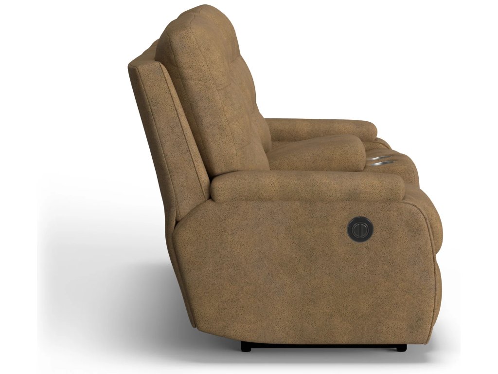Kerrie Fabric Power Reclining Loveseat with Console - image 2
