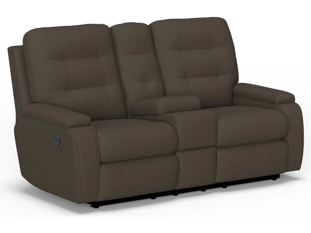 Kerrie Fabric Power Reclining Loveseat with Console - image 3