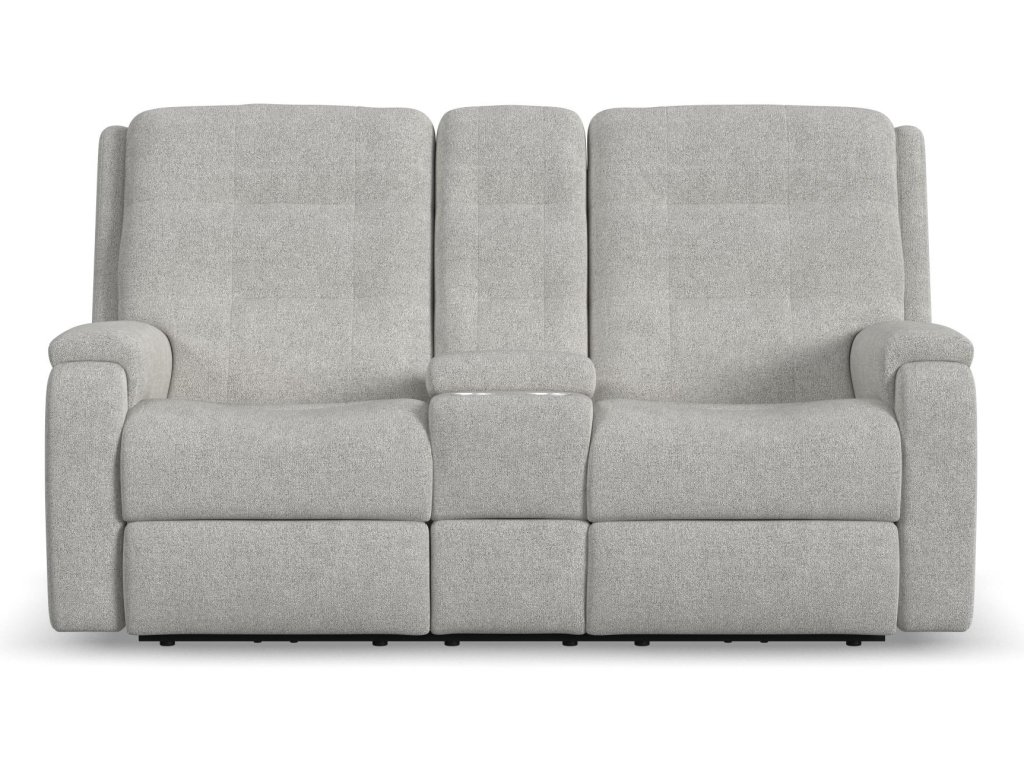 Arlo Fabric Power Reclining Loveseat with Console & Power Headrests - image 1