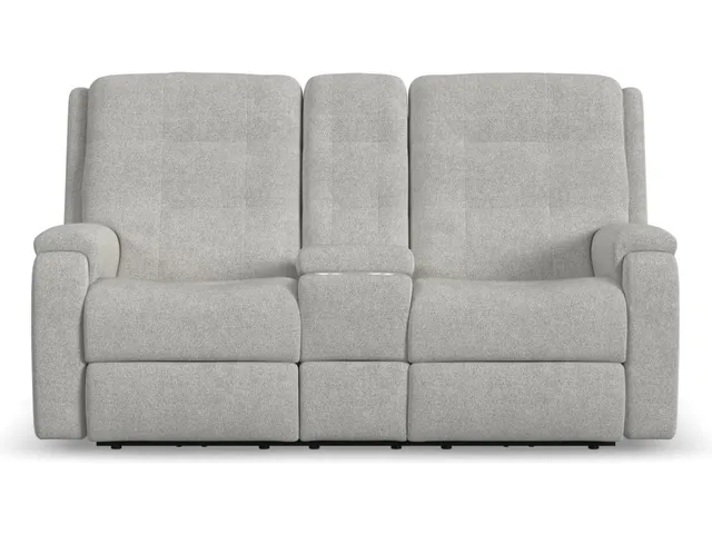 Arlo Fabric Power Reclining Loveseat with Console & Power Headrests - Alternative View