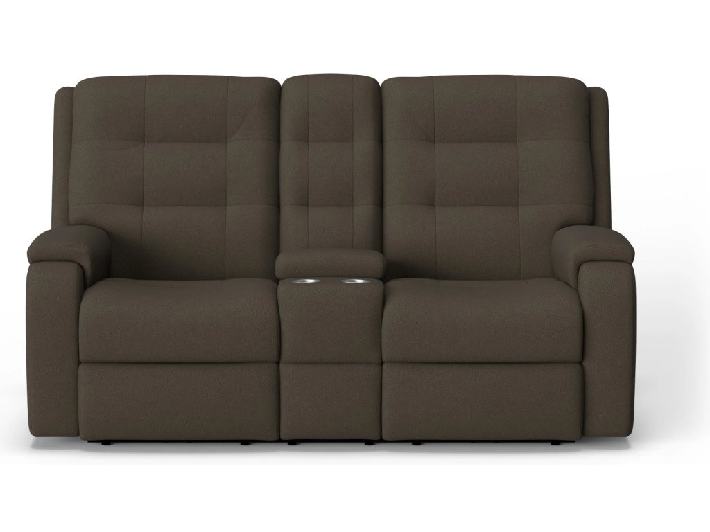Arlo Fabric Power Reclining Loveseat with Console & Power Headrests - image 4