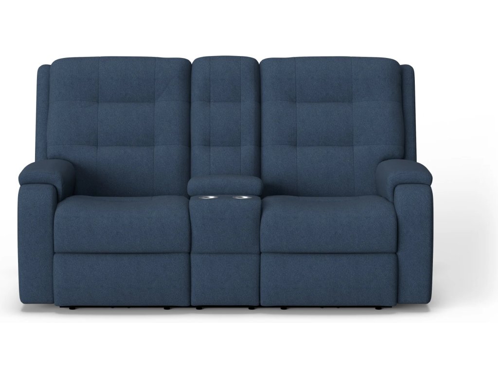 Arlo Fabric Power Reclining Loveseat with Console & Power Headrests & Lumbar - image 1