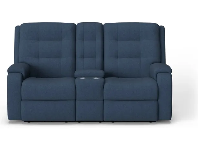 Arlo Fabric Power Reclining Loveseat with Console & Power Headrests & Lumbar - Alternative View