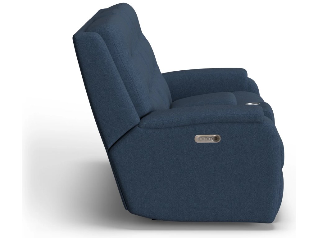 Arlo Fabric Power Reclining Loveseat with Console & Power Headrests & Lumbar - image 3