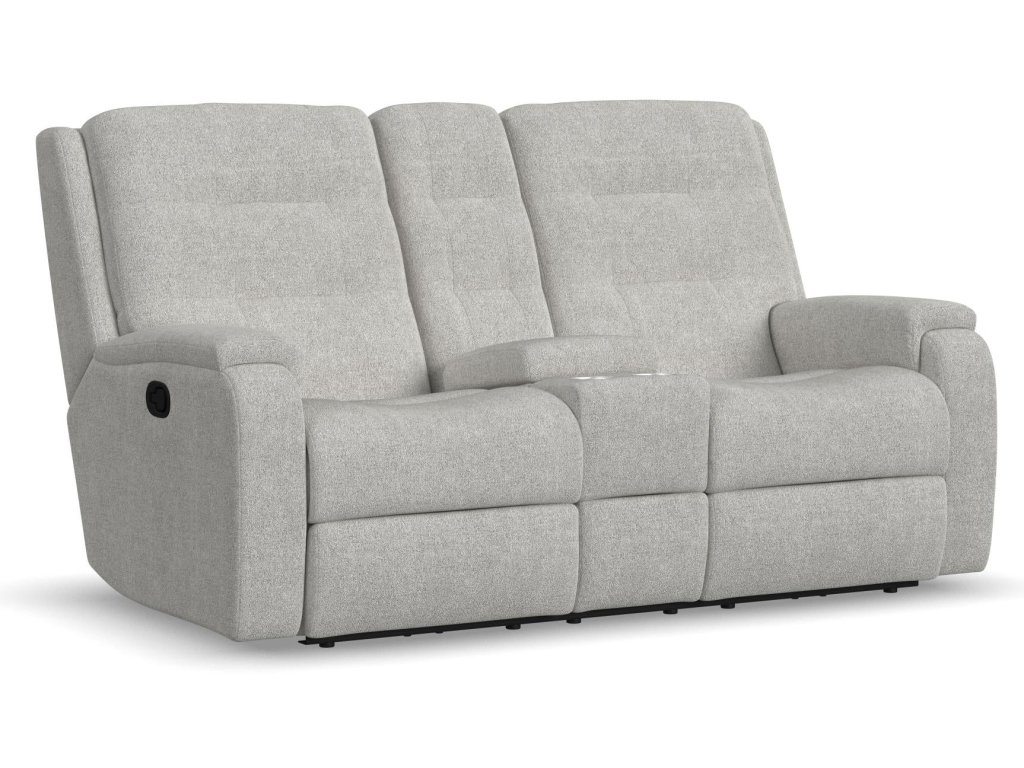 Arlo Fabric Reclining Loveseat with Console - main image