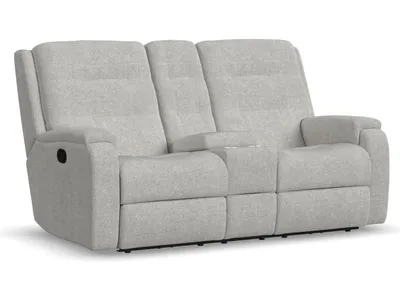 Arlo Fabric Reclining Loveseat with Console