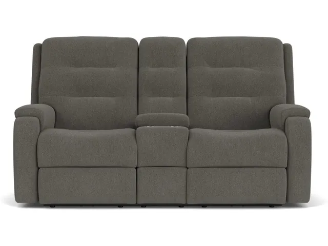 Arlo Fabric Reclining Loveseat with Console - Alternative View