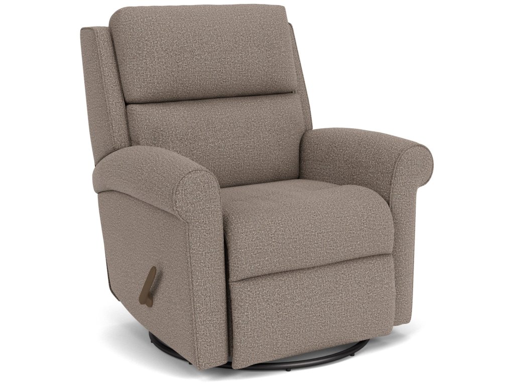Belle Fabric Swivel Gliding Recliner - main image