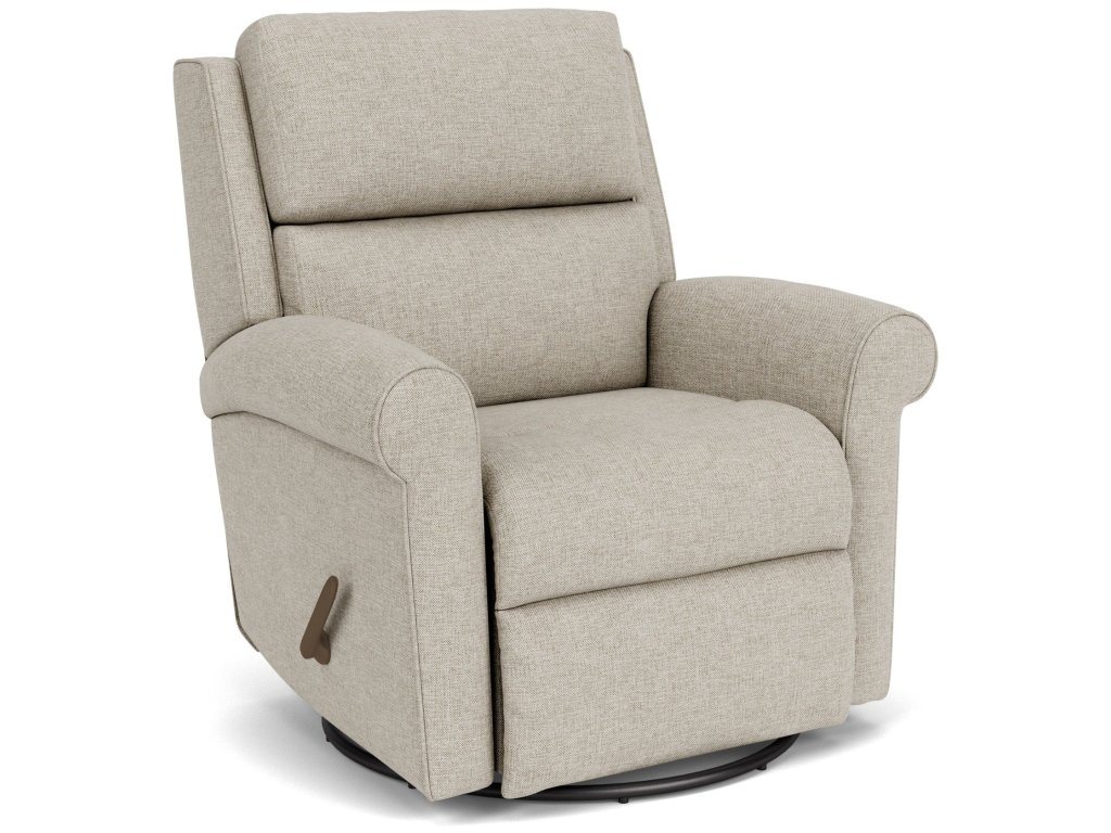 Belle Fabric Swivel Gliding Recliner - image 3