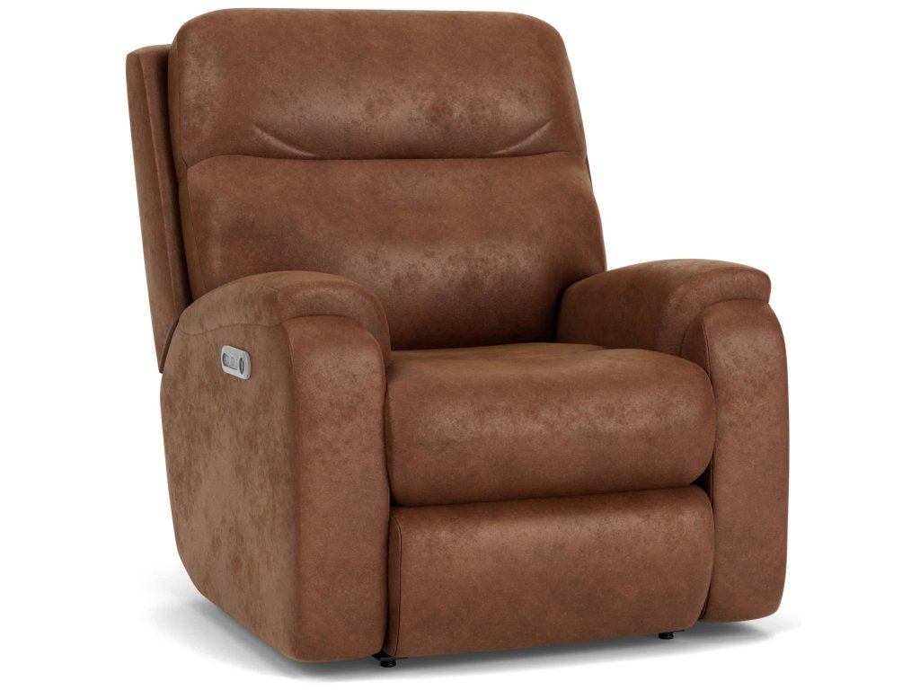 Penn Fabric Power Rocking Recliner with Power Headrest & Lumbar - image 4
