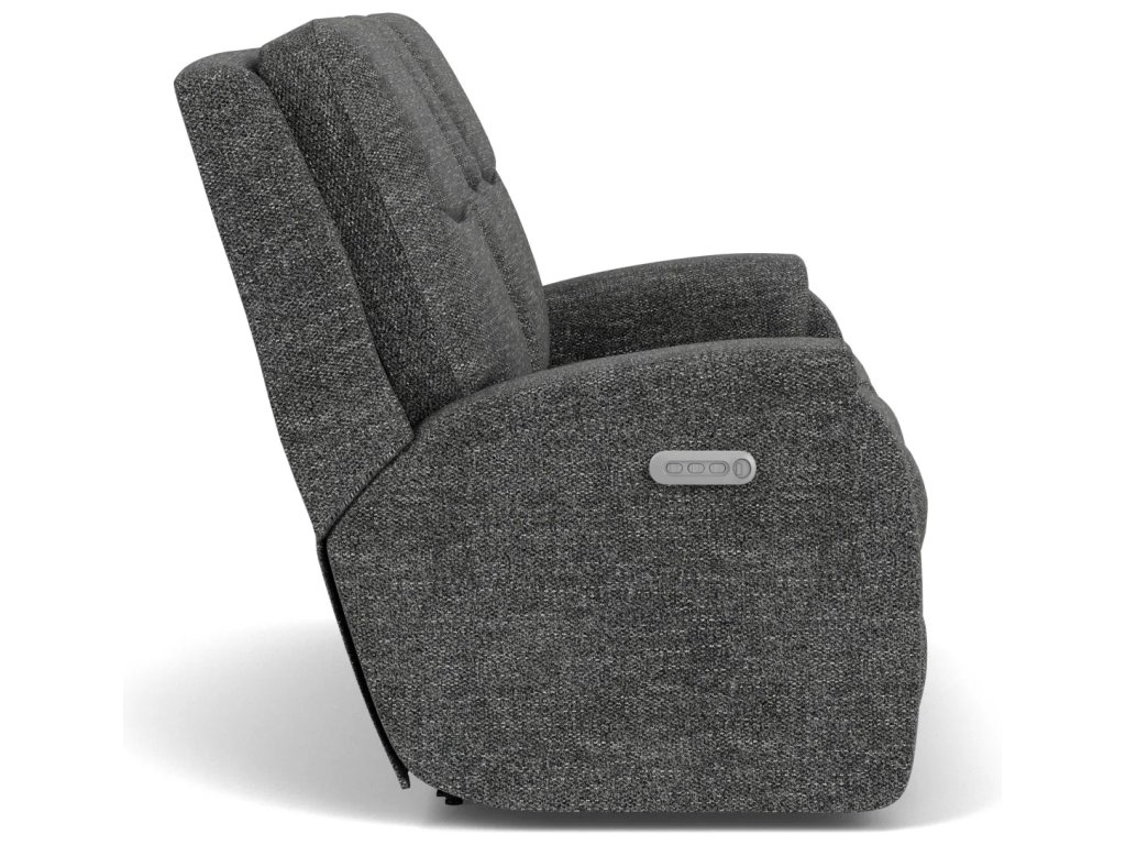 Penn Fabric Power Reclining Loveseat with Console & Power Headrests & Lumbar - image 3