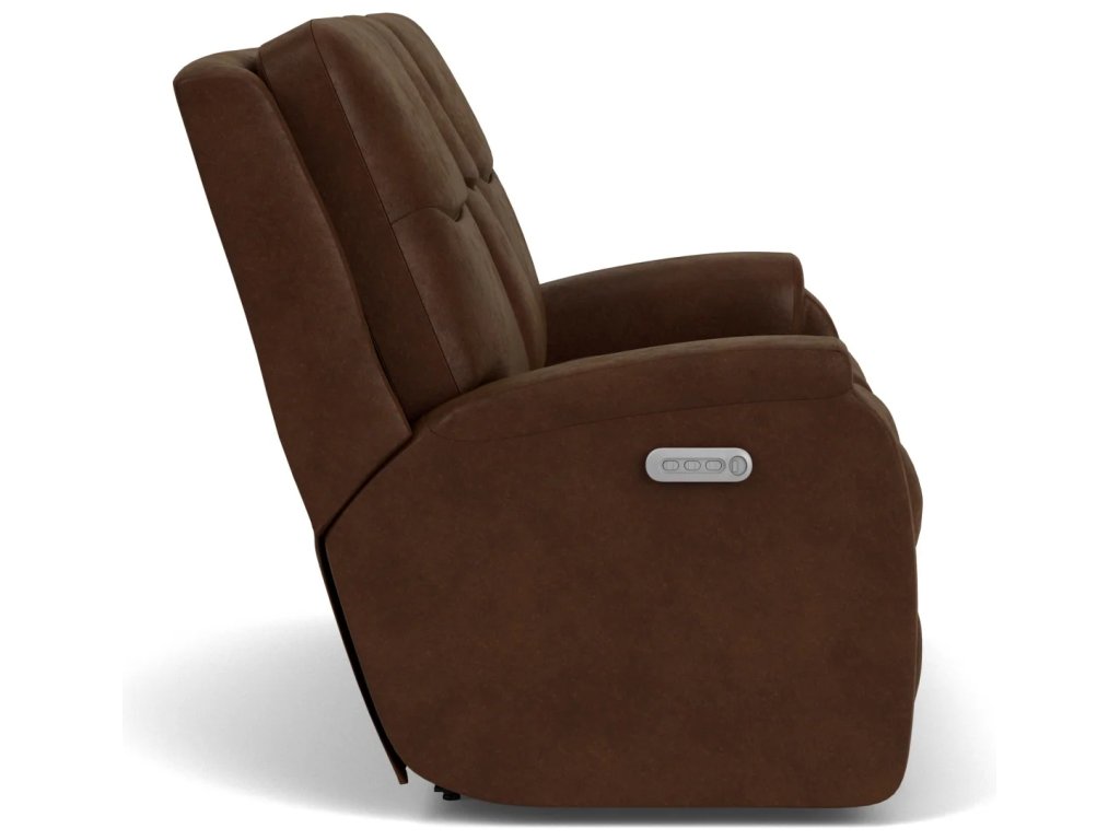 Penn Fabric Power Reclining Loveseat with Console & Power Headrests & Lumbar - image 6