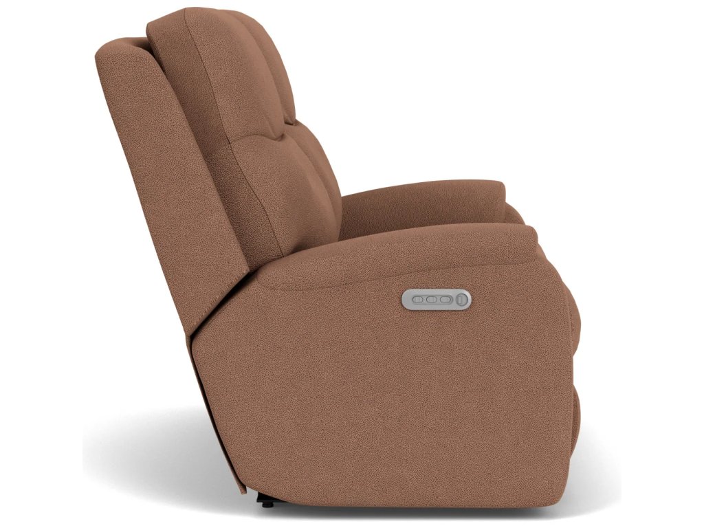 Penn Fabric Power Reclining Loveseat with Power Headrests & Lumbar - image 3