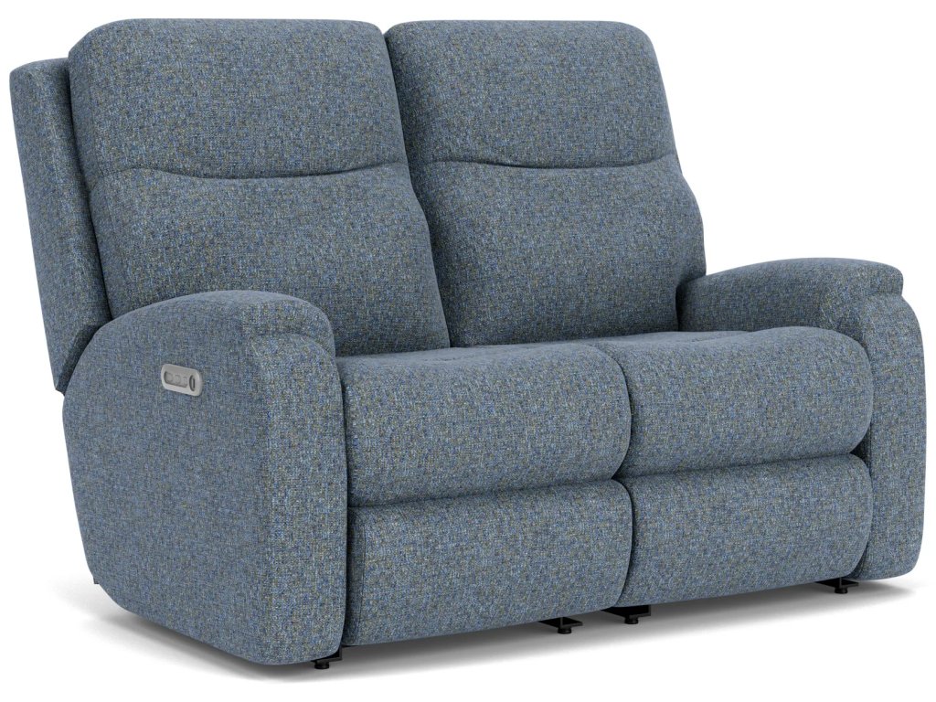 Penn Fabric Power Reclining Loveseat with Power Headrests & Lumbar - image 4