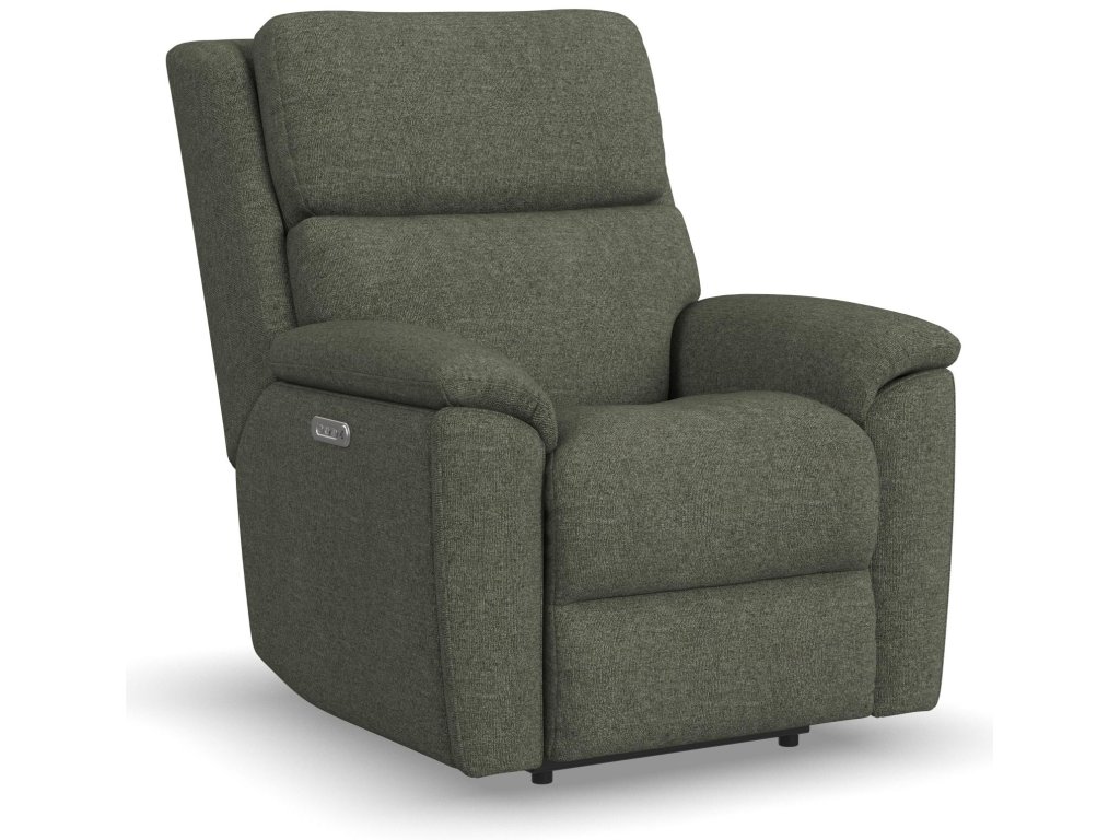 Porter Fabric & Leather Power Recliner with Power Headrest & Lumbar - main image