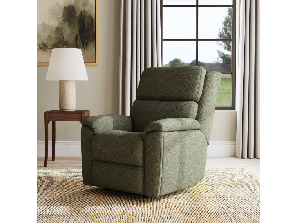 Porter Fabric & Leather Power Recliner with Power Headrest & Lumbar - image 1