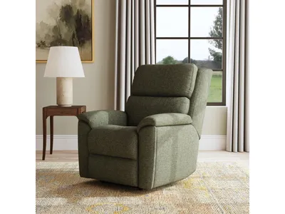 Porter Fabric & Leather Power Recliner with Power Headrest & Lumbar - Alternative View