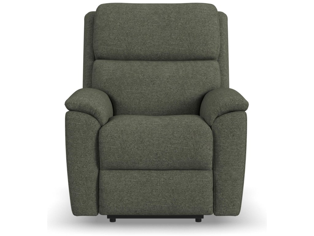 Porter Fabric & Leather Power Recliner with Power Headrest & Lumbar - image 2