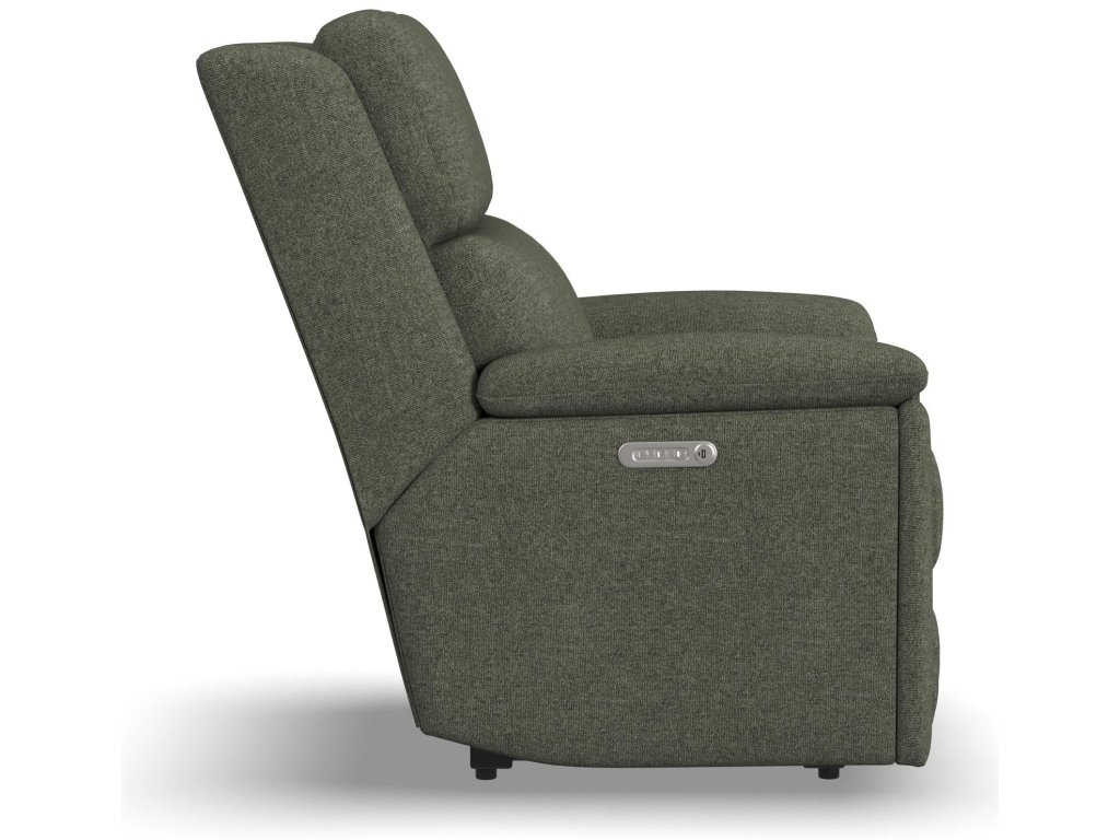 Porter Fabric & Leather Power Recliner with Power Headrest & Lumbar - image 3