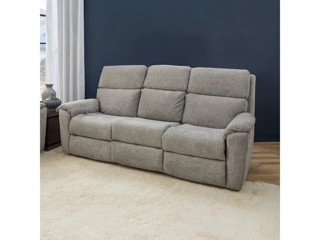 Porter Fabric & Leather Power Reclining Sofa with Console, Power Headrest, & Lumbar