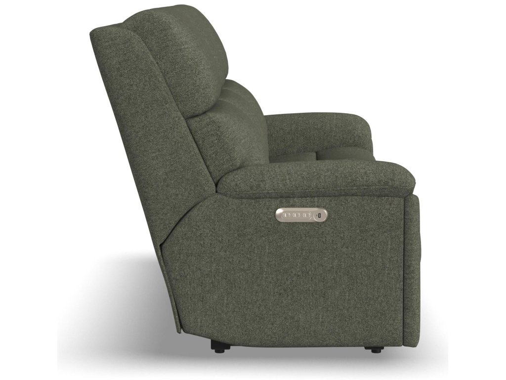 Porter Fabric & Leather Power Reclining Sofa with Console, Power Headrest, & Lumbar - image 3