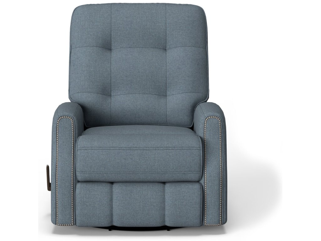 Devon Fabric Swivel Gliding Recliner - image 1