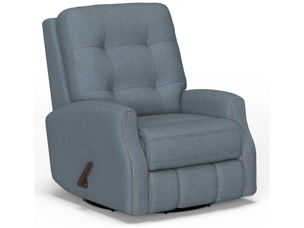 Devon Fabric Swivel Gliding Recliner - image 3