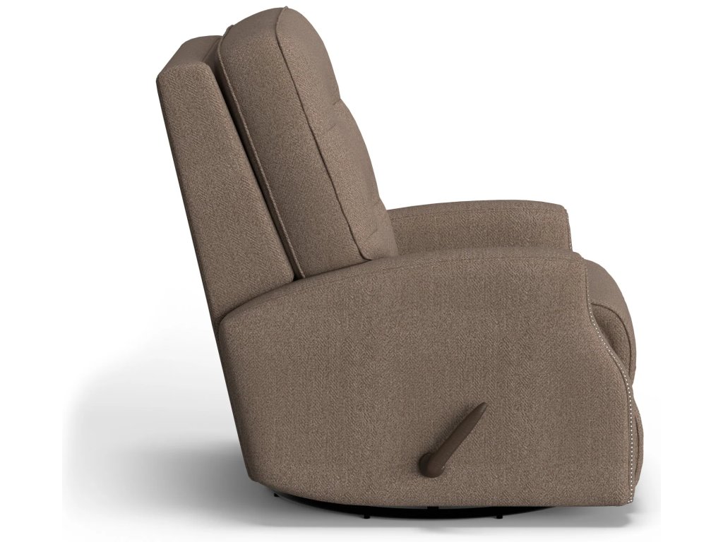 Devon Fabric Swivel Gliding Recliner - image 5
