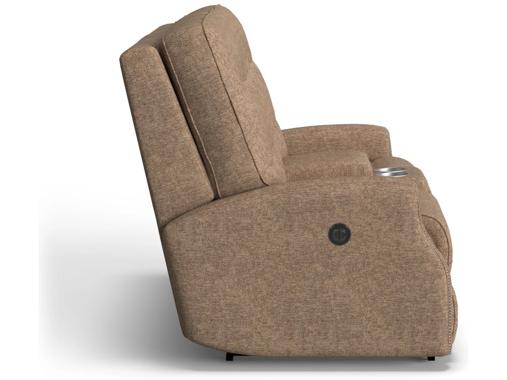 Devon Fabric Power Reclining Loveseat with Console - image 2
