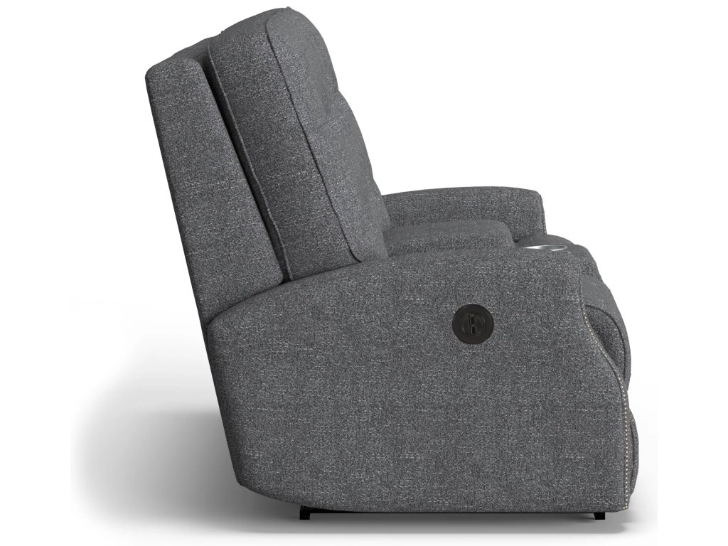 Devon Fabric Power Reclining Loveseat with Console - image 5