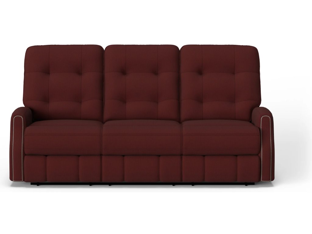 Devon Fabric Power Reclining Sofa with Power Headrests - image 1