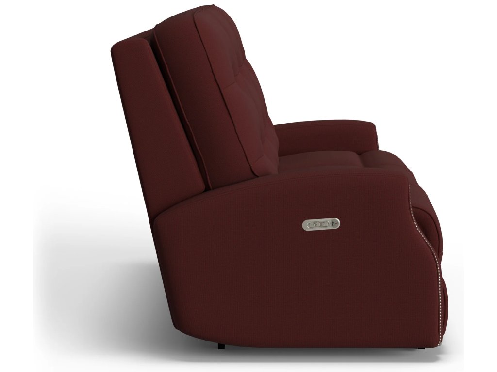Devon Fabric Power Reclining Sofa with Power Headrests - image 2