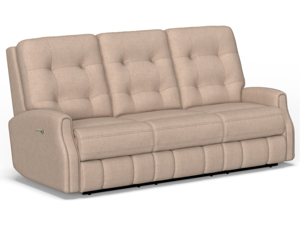 Devon Fabric Power Reclining Sofa with Power Headrests - image 3