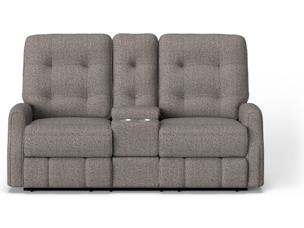 Devon Fabric Power Reclining Loveseat with Console & Power Headrests - image 4